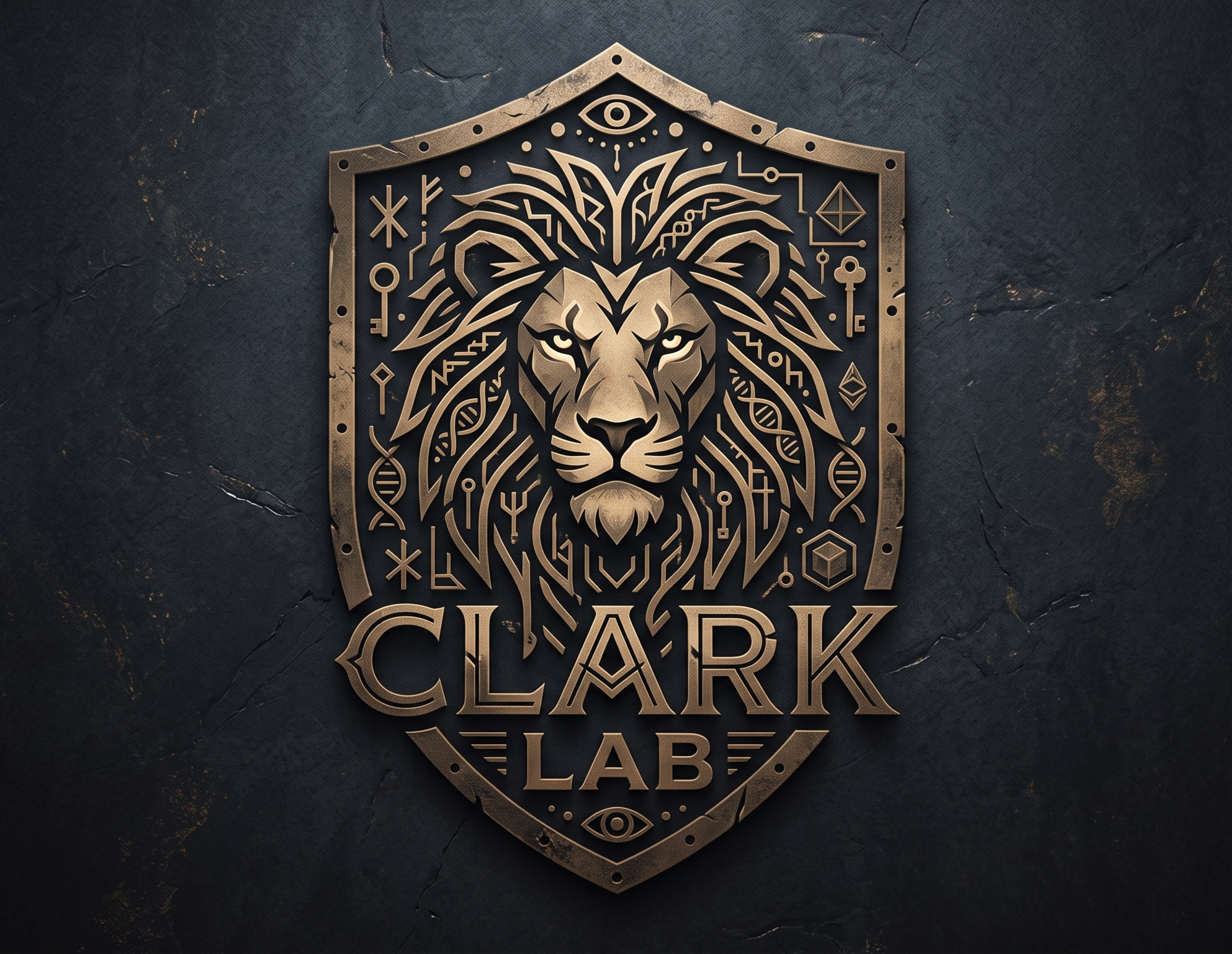 Clark Lab Cryptic Lion Logo